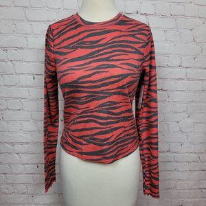 3/$18or5/$25 BP. Cozy Thermal Top Red Zebra Print